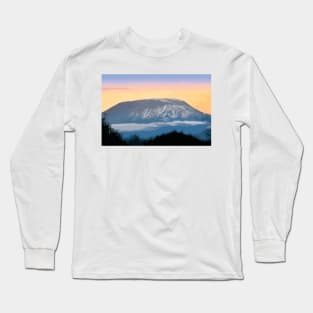 Sunrise Over Mt Kilimanjaro Digital Painting Long Sleeve T-Shirt